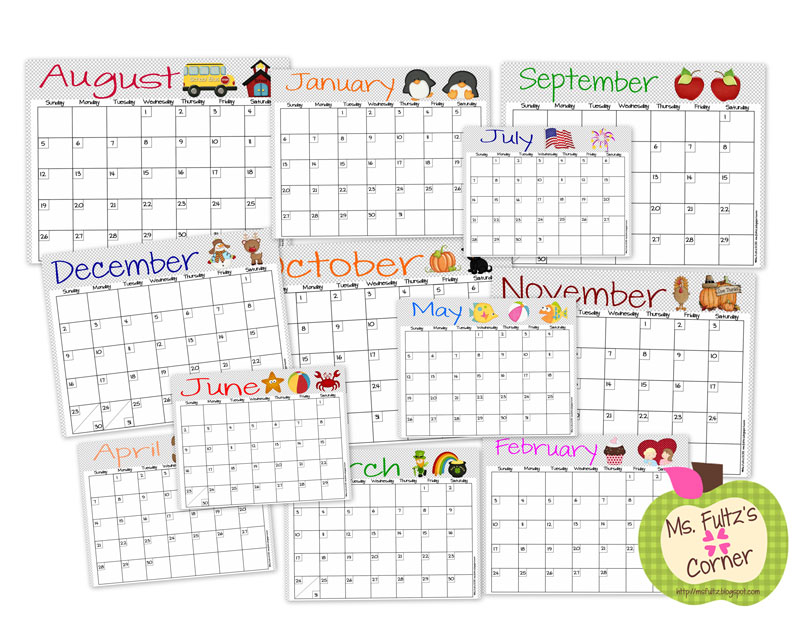 Adorable Classroom Calendars â¢ Christi Fultz